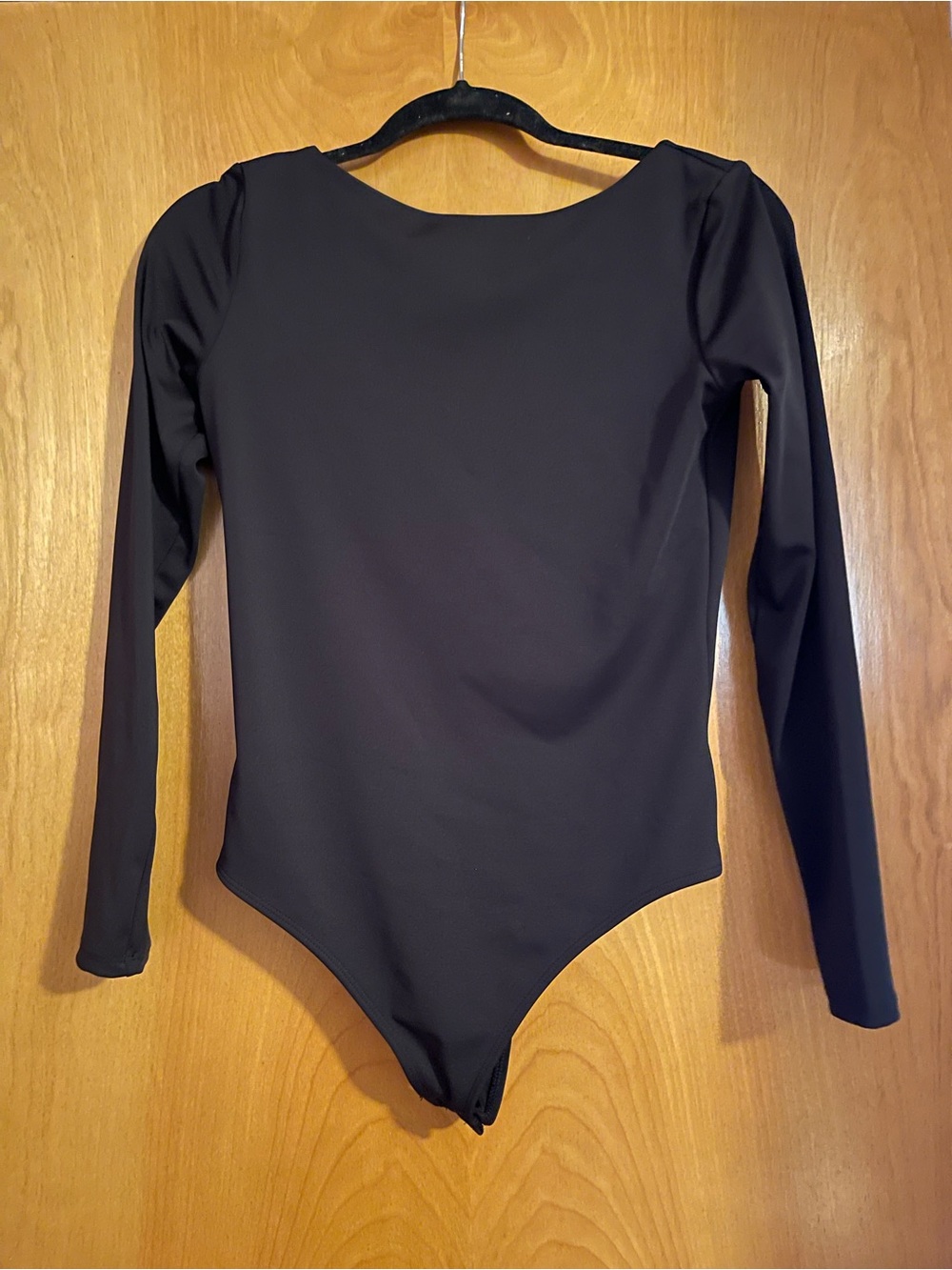 Black Express Body Contour Long Sleeve Scoop Back Bodysuit